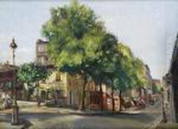 Scorcio Di Parigi Oil Painting by Eugenio Scorzelli