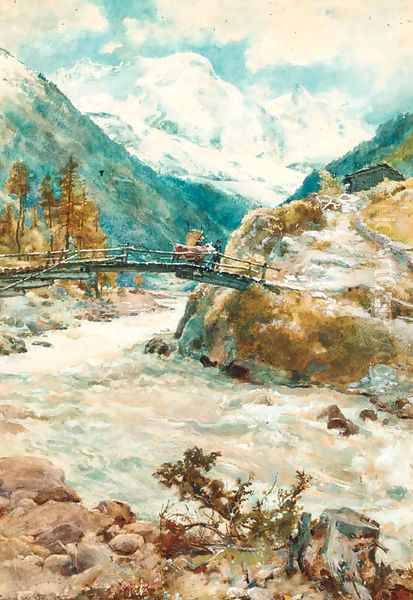 The angry visp Oil Painting by Alfred William Strutt