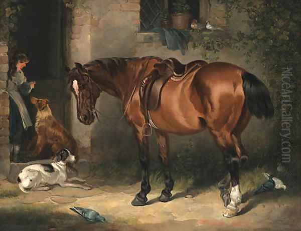 Waiting for Master Oil Painting by Charles Waller Shayer