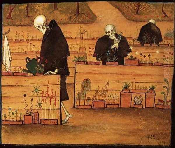 The Garden of Death, 1896 Oil Painting by Hugo Simberg