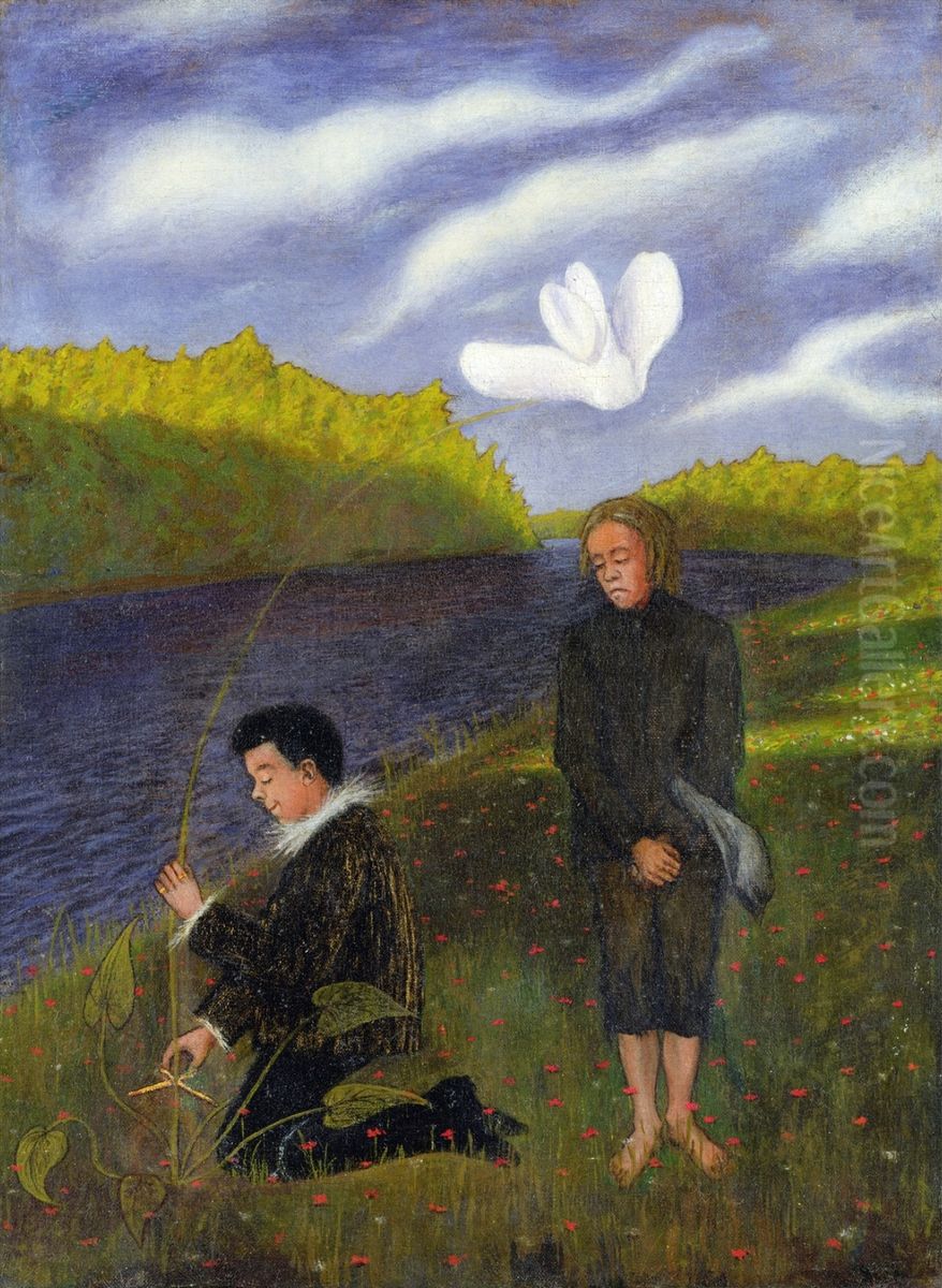 The Wonderful Flower Oil Painting by Hugo Simberg