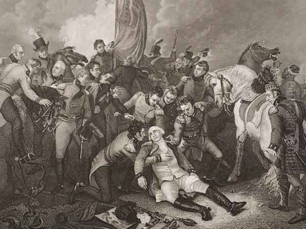The Death of General Sir Ralph Abercromby, illustration from 'Englands Battles by Land and Sea by Lieut. Col. Williams Oil Painting by Thomas Stothard