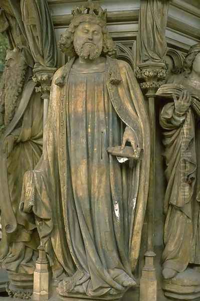 Well of Moses: Prophet David (King David) Oil Painting by Claus Sluter