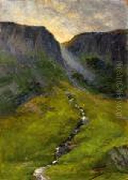 Der Sonnenstrahl Oil Painting by Giovanni Segantini