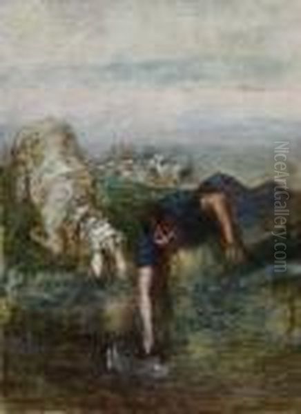 Pompeiana Oil Painting by Giovanni Segantini