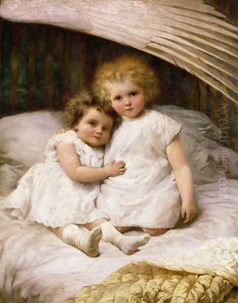 Beneath an Angels Wing Oil Painting by William Strutt