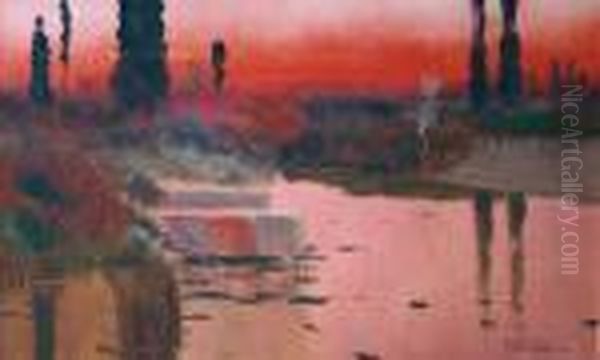 Laguna Pontina
 Oleo Sobre Tela Oil Painting by Enrique Serra y Auque