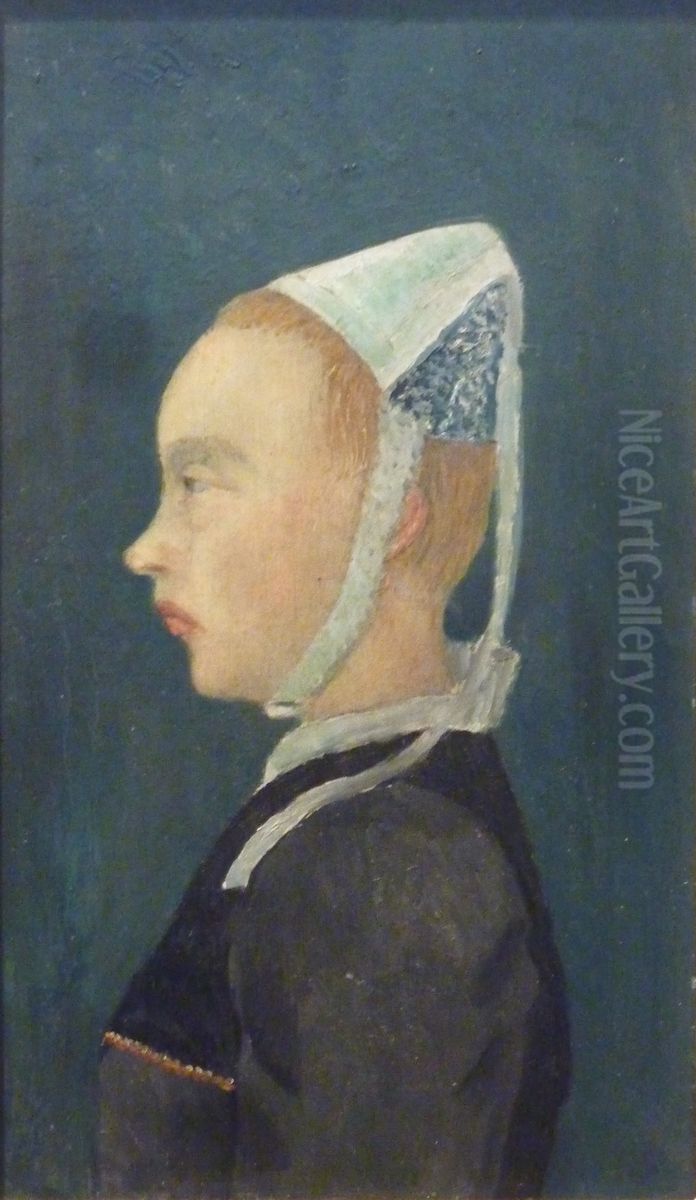 Portrait De Jeune Bretonne Oil Painting by Paul Serusier