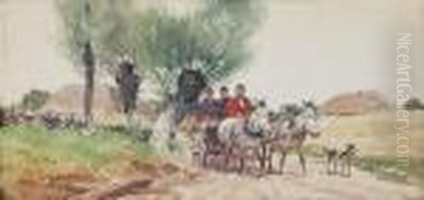 Wiejska Droga Oil Painting by Adam Setkowicz