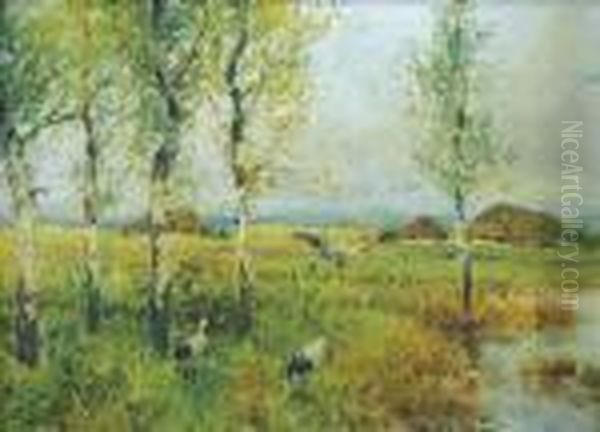 Bociany Oil Painting by Adam Setkowicz