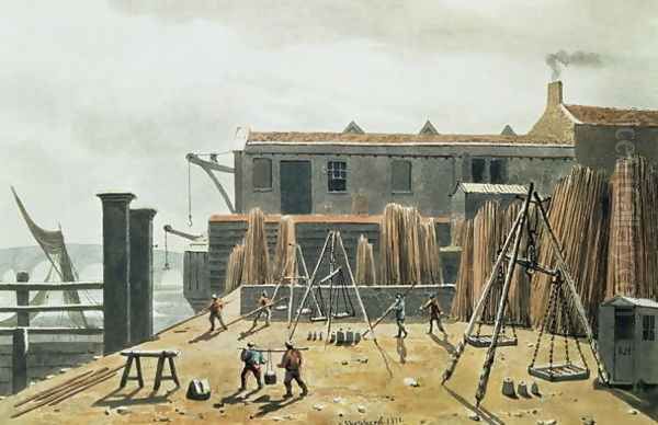 Steelyard, 1811 Oil Painting by George Shepherd