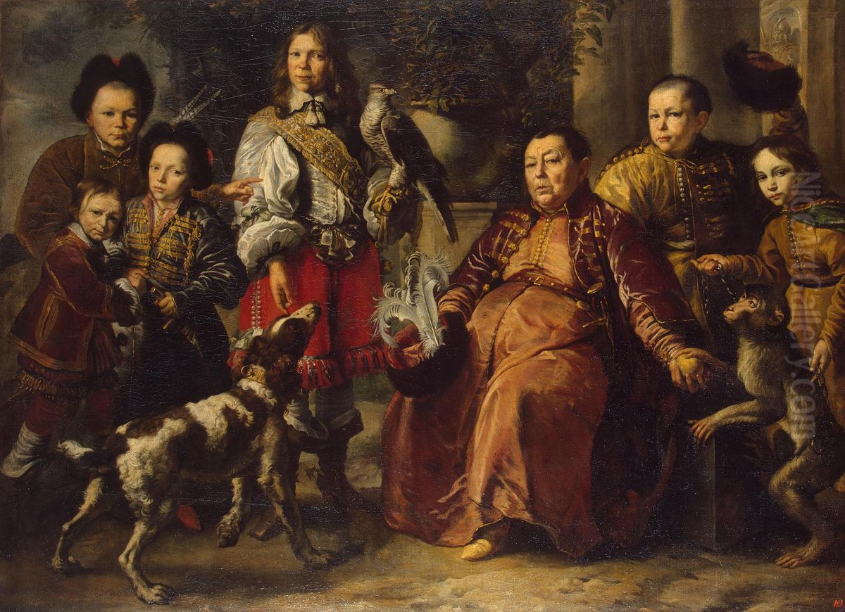 Family Portrait Oil Painting by Daniel Schultz