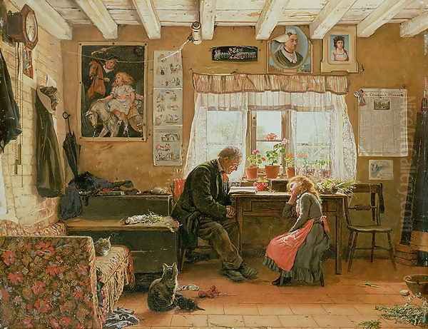 The Cottage Home, 1891 Oil Painting by William H. Snape