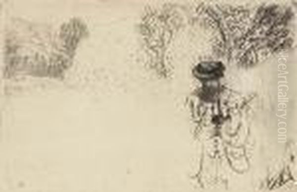 Two Etchings.
The Fisherman Oil Painting by Sir Francis Seymour Haden