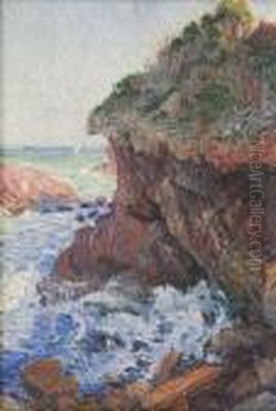 Corniche Animee, Probablement Agay Oil Painting by Rene Seyssaud