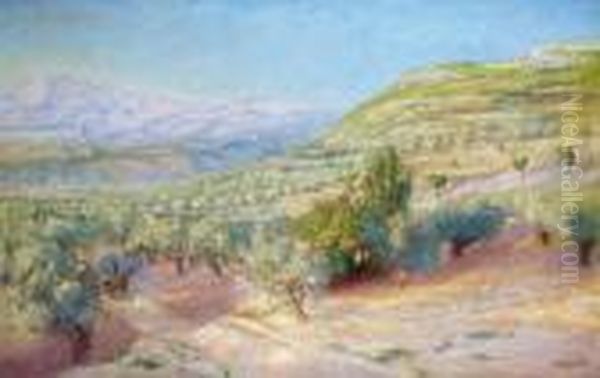 Paysage Des Alpilles Au Printemps Oil Painting by Rene Seyssaud