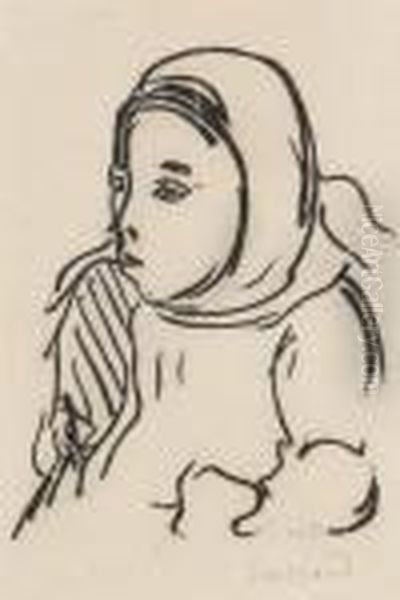 Portrait De Femme Oil Painting by Rene Seyssaud