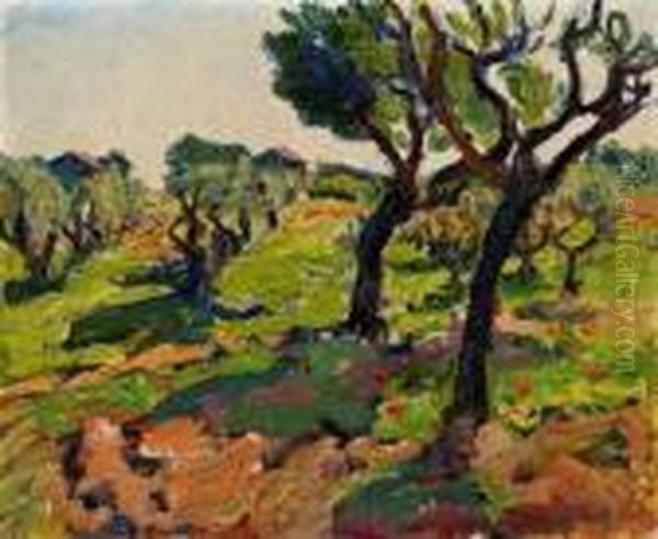 Mazet Dans Les Oliviers Oil Painting by Rene Seyssaud