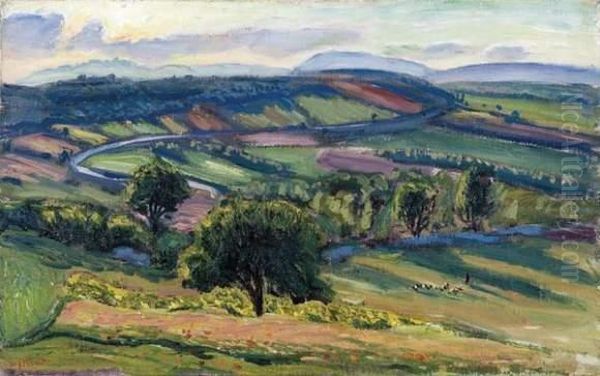 Paysage Provencal. Oil Painting by Rene Seyssaud