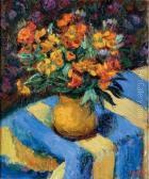 Bouquet De Fleurs Oil Painting by Rene Seyssaud