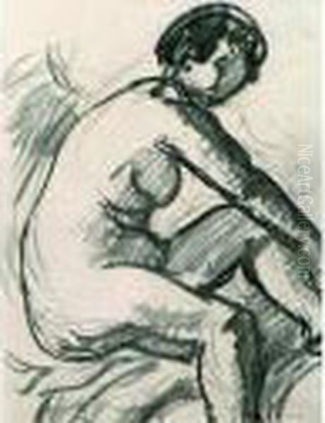 Femme Assise Oil Painting by Rene Seyssaud