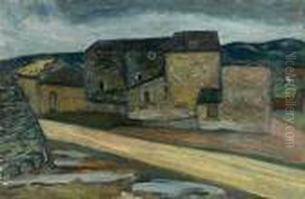 Village Provencal Oil Painting by Rene Seyssaud