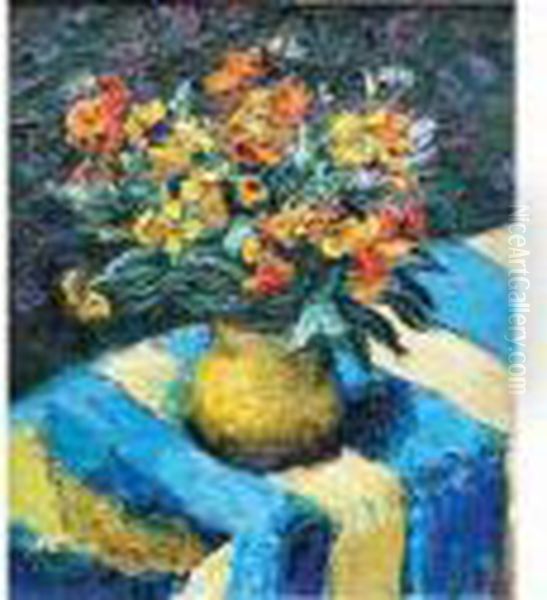 Bouquet De Fleurs Oil Painting by Rene Seyssaud