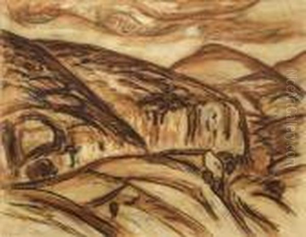 Paysage En Provence. Oil Painting by Rene Seyssaud