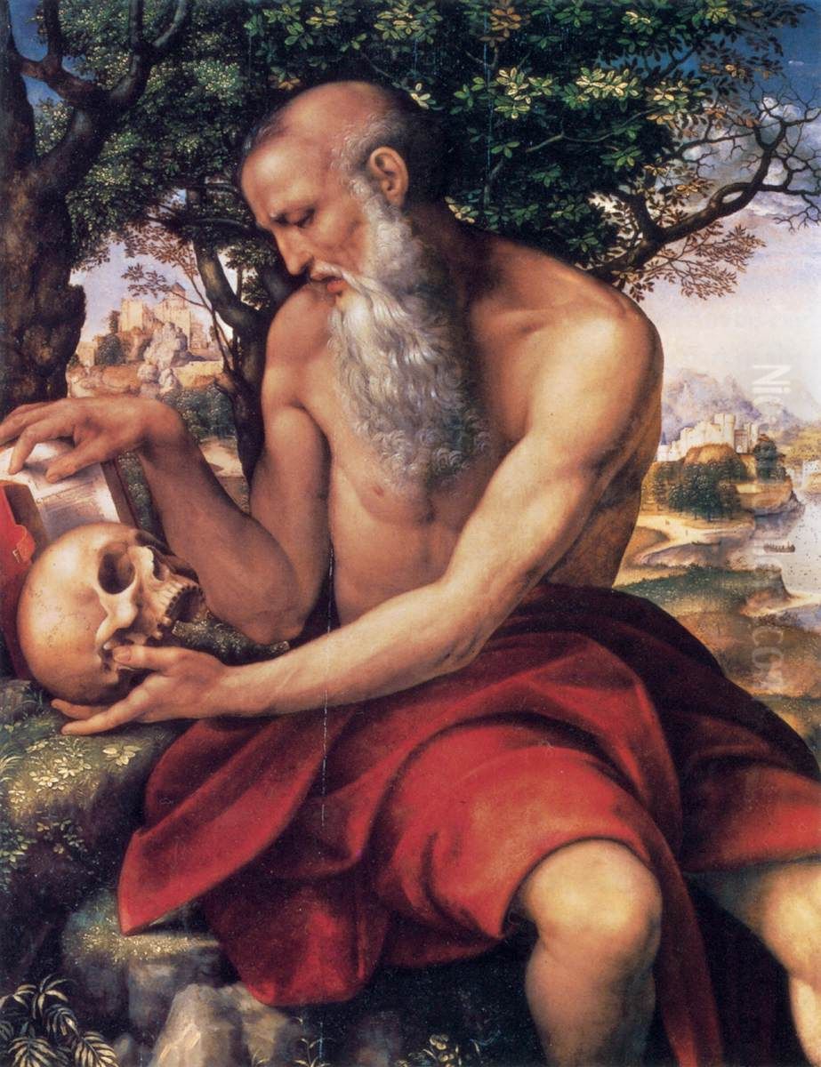 St Jerome Oil Painting by Cesare da Sesto