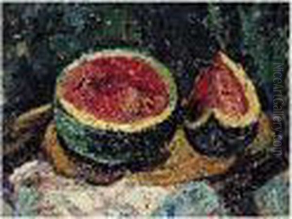 Nature Morte Aux Pasteques Oil Painting by Rene Seyssaud