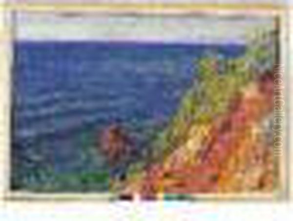 Marine A Agay, Circa 1910. Oil Painting by Rene Seyssaud