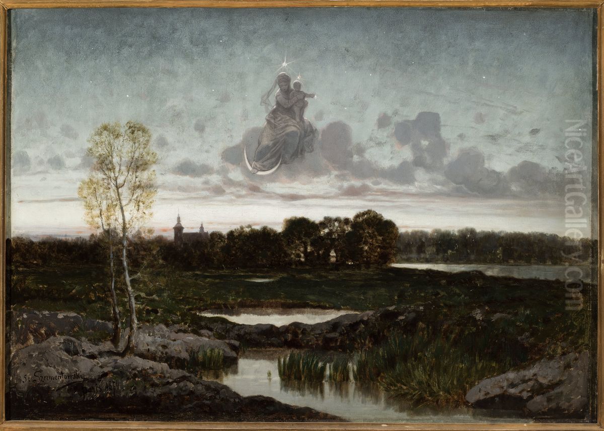 Morning Star Oil Painting by Jozef Szermentowski