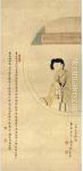 Lady By The Window Oil Painting by Chen Shaomei