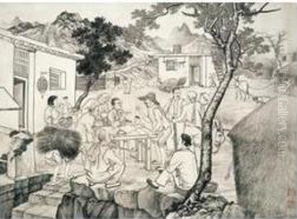 Agriculture Co-op Oil Painting by Chen Shaomei