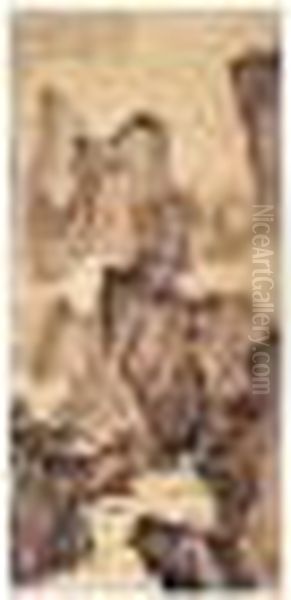 Boating Along The Gorge Oil Painting by Chen Shaomei