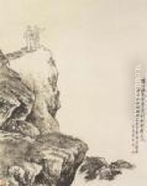 Soldiers Guarding The Country Oil Painting by Chen Shaomei