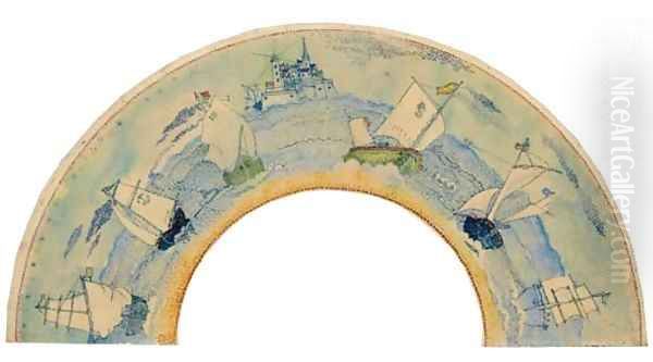 Bateaux Oil Painting by Armand Seguin