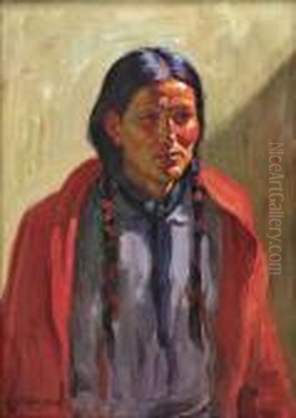 Corn Star Pueblo Oil Painting by Joseph Henry Sharp