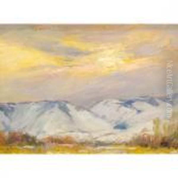 A Winter Afternoon Oil Painting by Joseph Henry Sharp