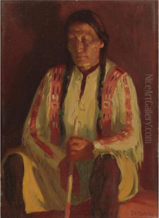 Weasel Tail Oil Painting by Joseph Henry Sharp