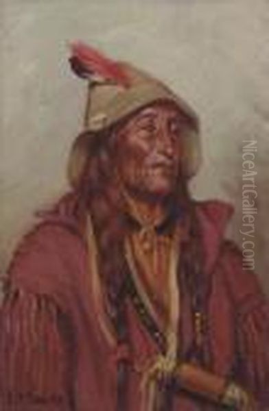 Bill Jones Oil Painting by Joseph Henry Sharp