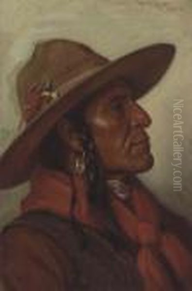 Chief Two Leggins Oil Painting by Joseph Henry Sharp