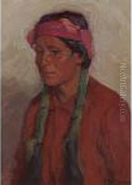Francisco, A Taos Indian Oil Painting by Joseph Henry Sharp