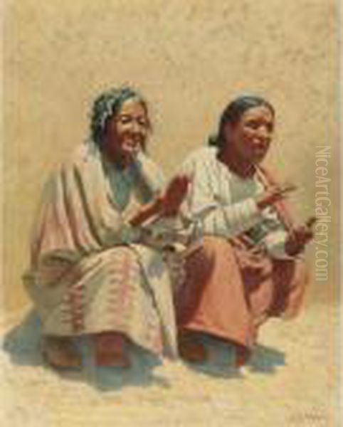 Chanters Oil Painting by Joseph Henry Sharp