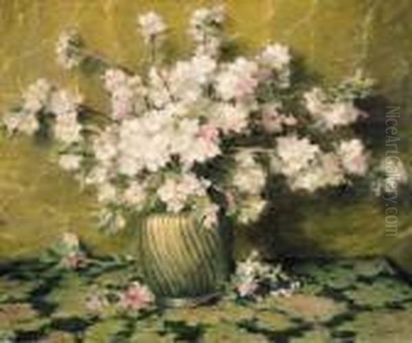 Apple Blossoms Oil Painting by Joseph Henry Sharp