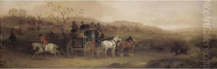 A Pair Of Coaching Scenes Oil Painting by William Joseph Shayer