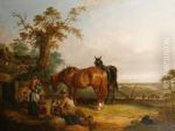 The Ploughman's Lunch Oil Painting by Snr William Shayer