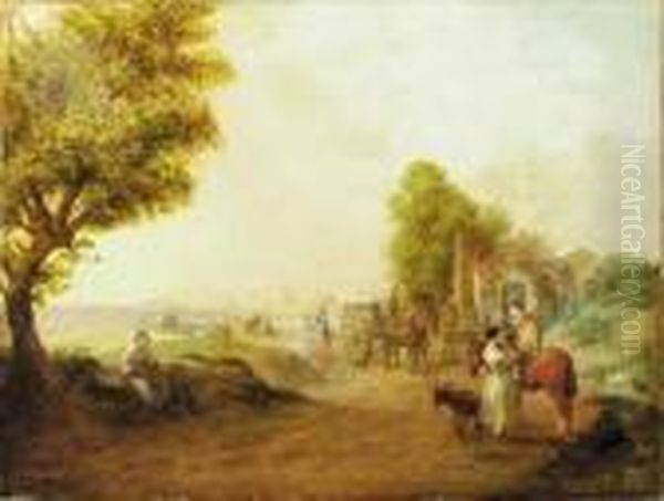 The Way To Market
Oil On Canvas Oil Painting by Snr William Shayer