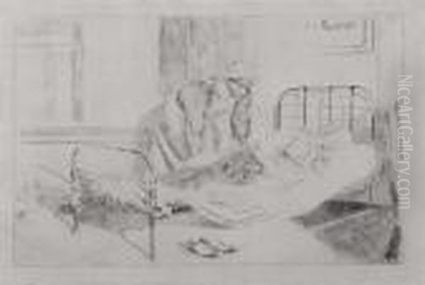 Red Cross Oil Painting by Walter Richard Sickert