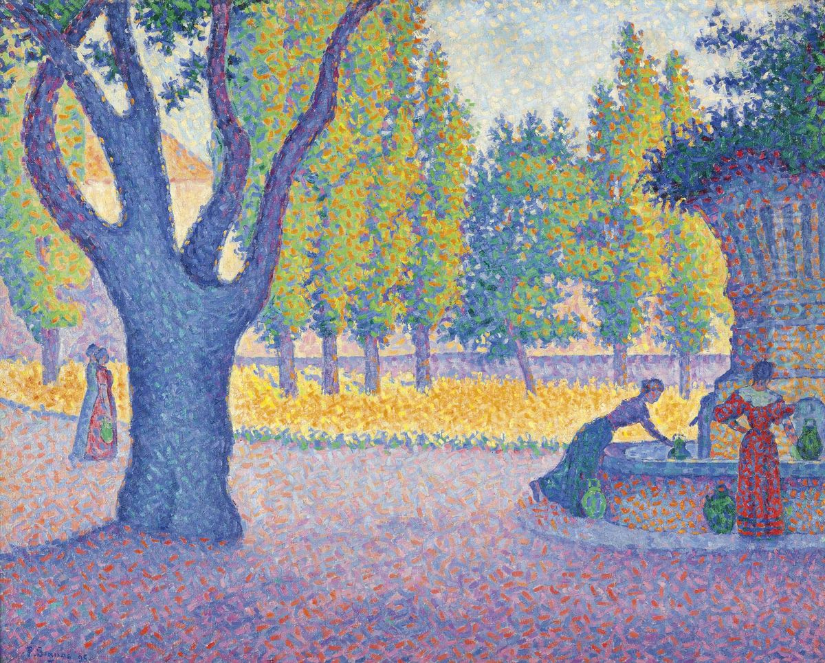 Saint-tropez, Fontaine Des Lices Oil Painting by Paul Signac